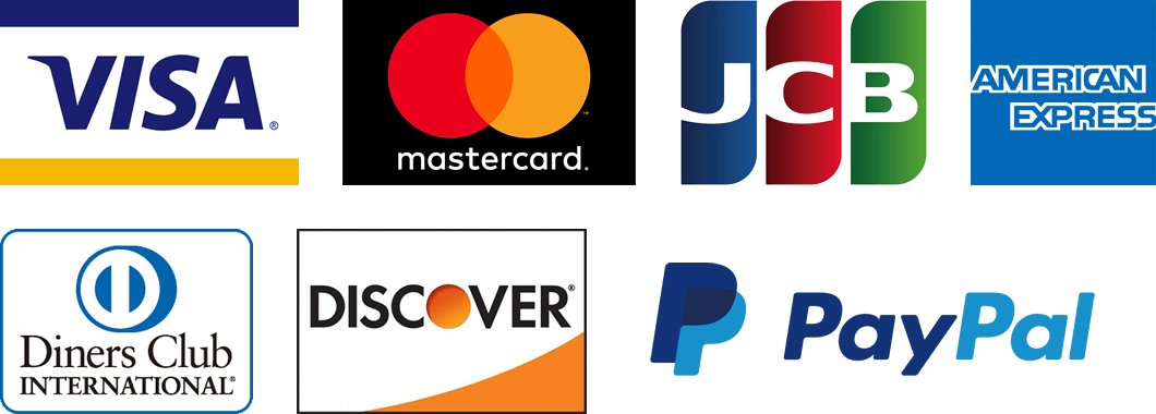 Visa, MasterCard American Express, PayPal